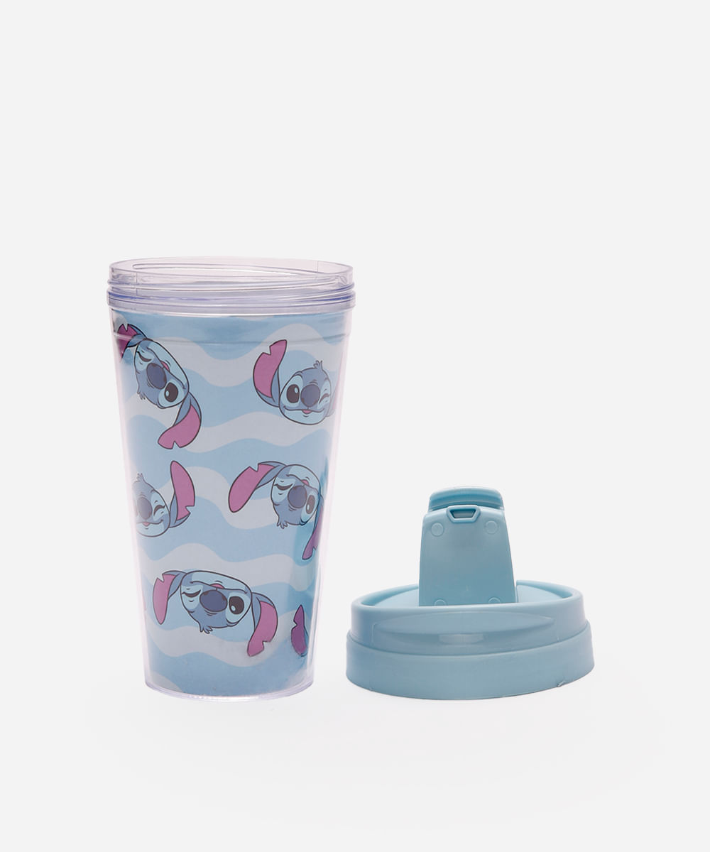 copo de viagem stitch azul