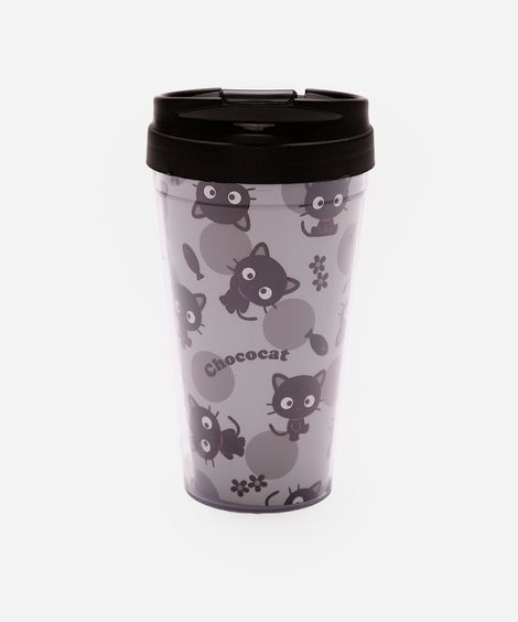 copo de viagem chococat cinza