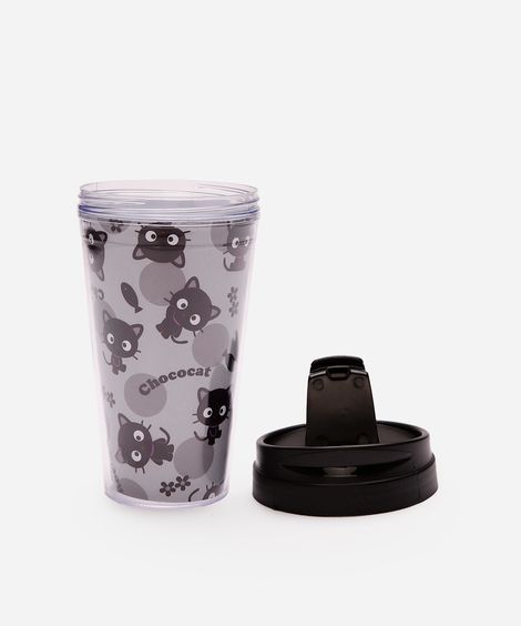 copo de viagem chococat cinza