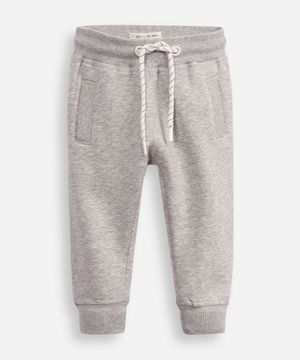 calça de moletom infantil com cordão cinza
