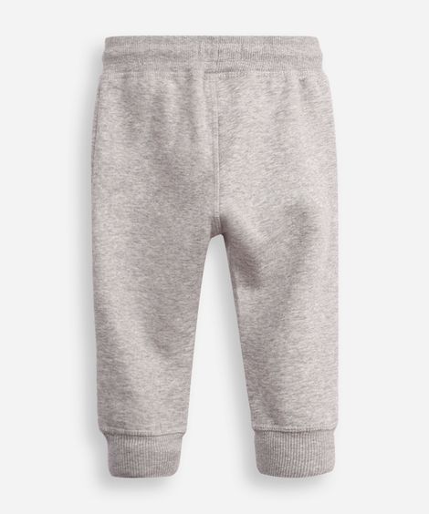 calça de moletom infantil com cordão cinza