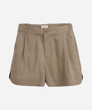 short clochard juvenil de viscose verde