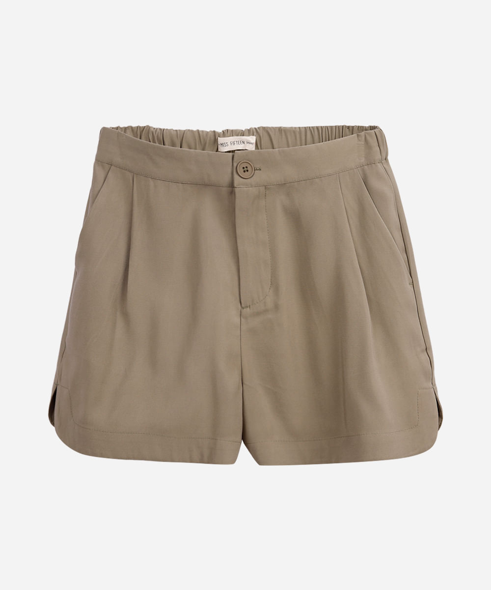 short clochard juvenil de viscose verde