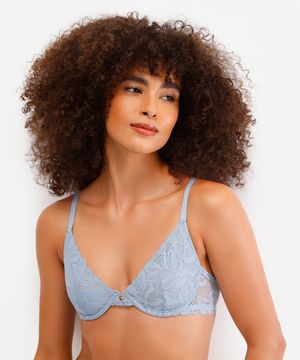 kit de 2 sutiãs meia taça sem bojo renda floral colorido