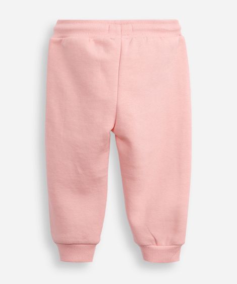 calça jogger infantil de moletom rosa