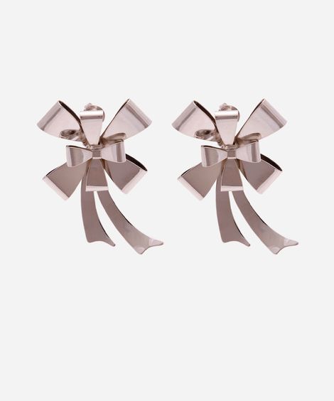 brinco feminino laço mindset lo de lui prateado