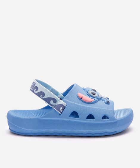 sandália infantil lilo e stitch com elástico azul - azul claro