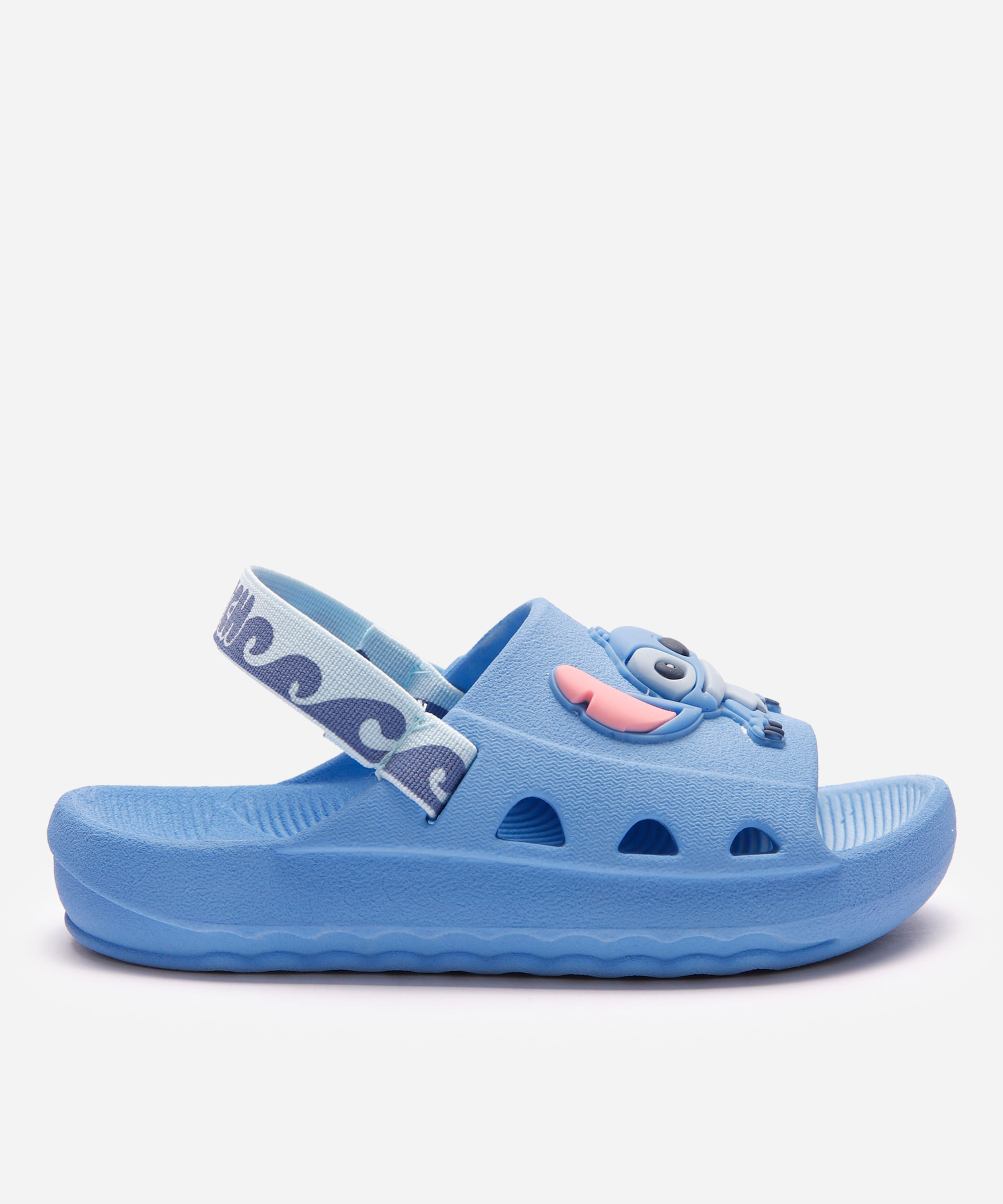 sandália infantil lilo e stitch com elástico azul - azul claro