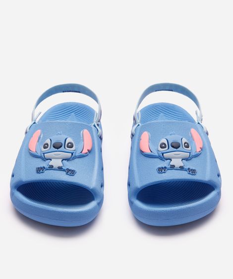 sandália infantil lilo e stitch com elástico azul - azul claro