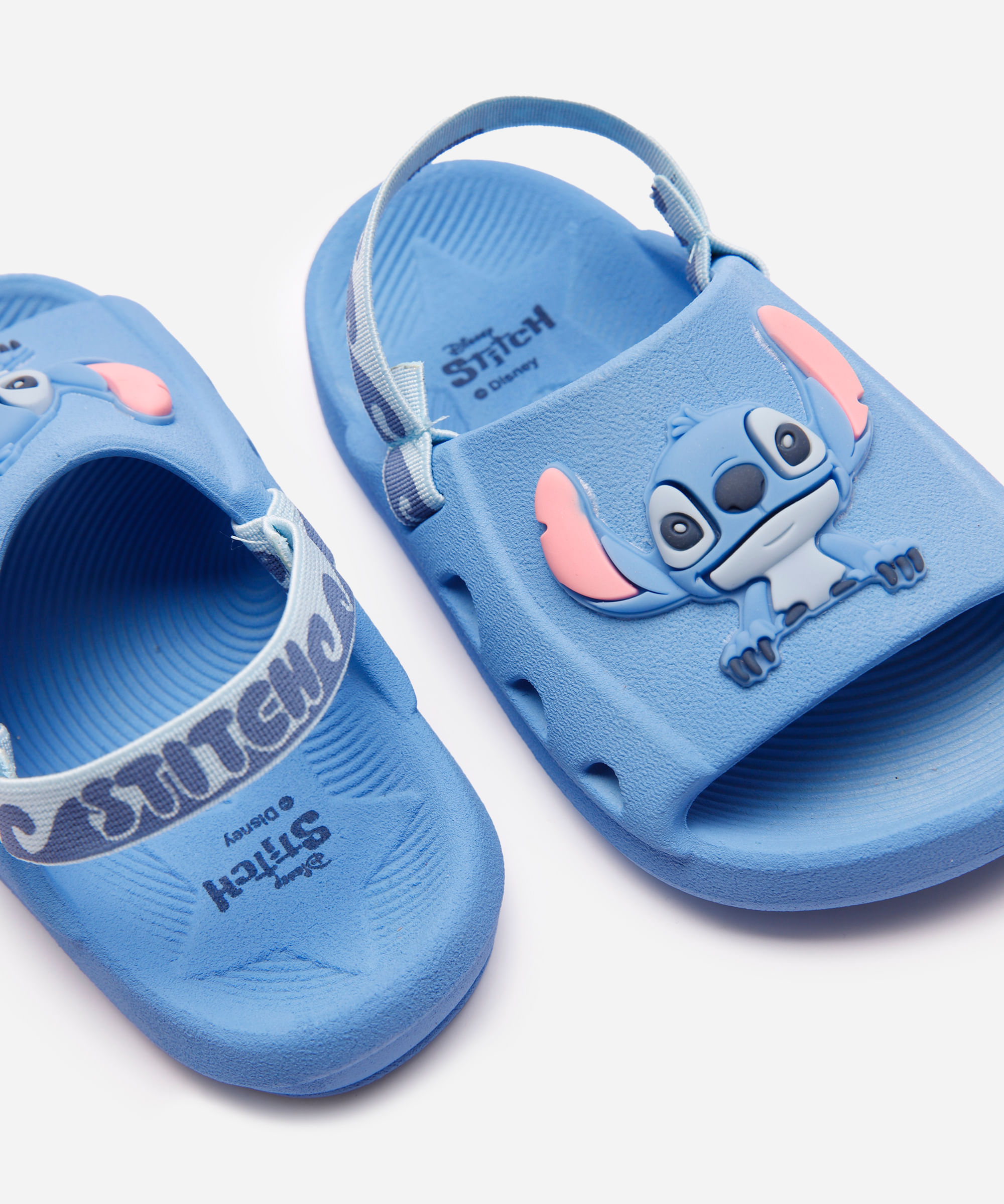 sandália infantil lilo e stitch com elástico azul - azul claro