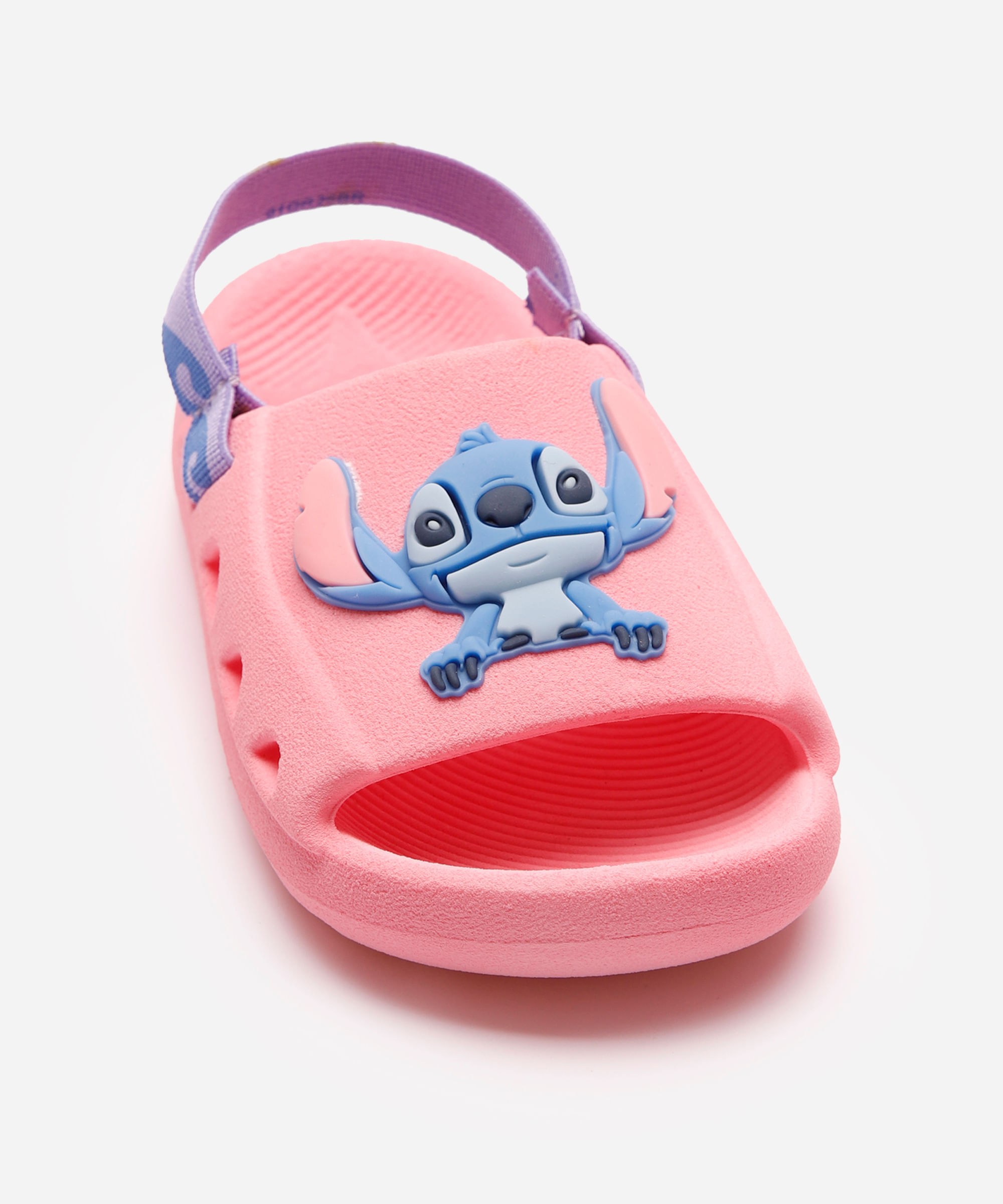 sandália infantil lilo e stitch com elástico azul - rosa