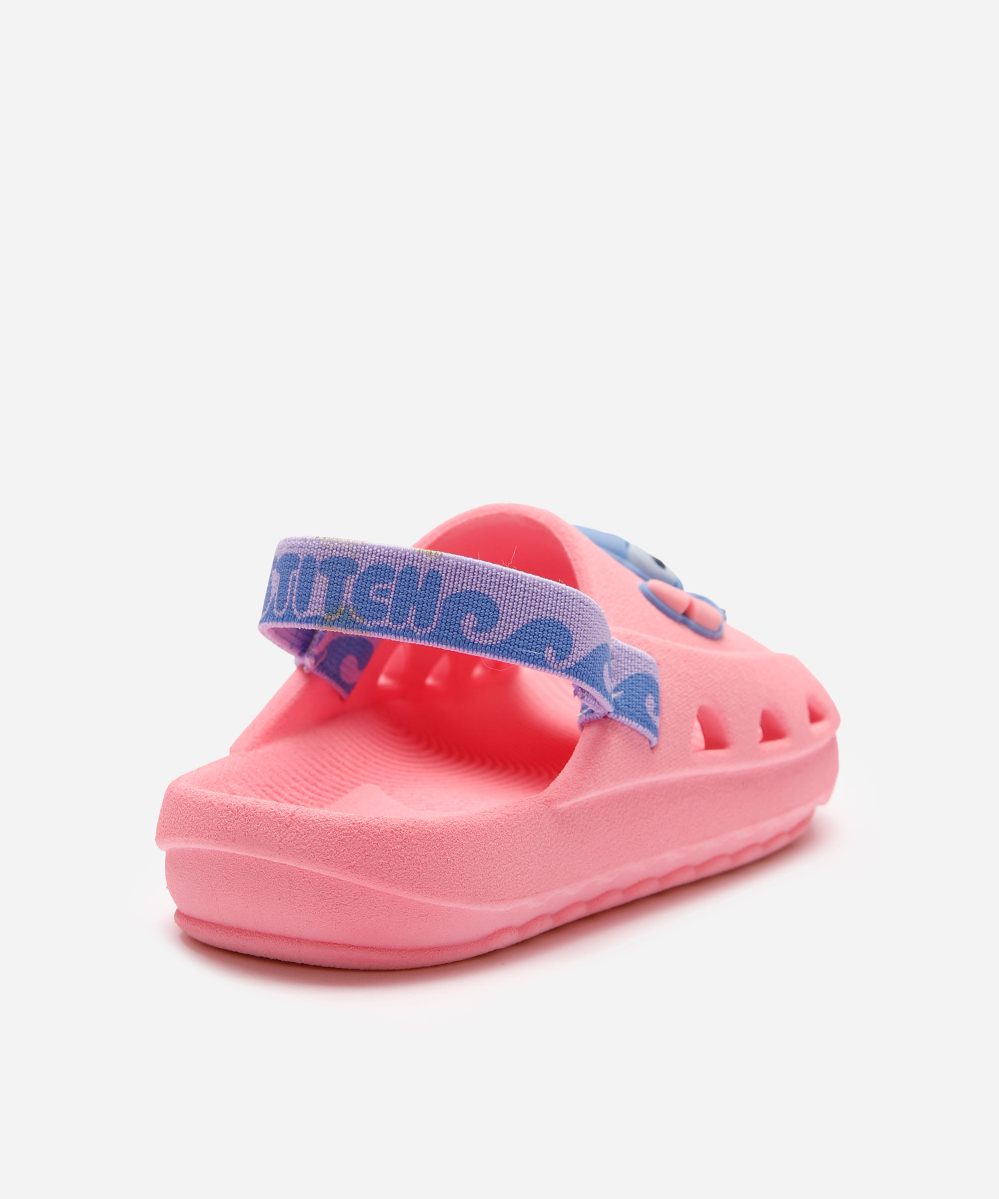 sandália infantil lilo e stitch com elástico azul - rosa