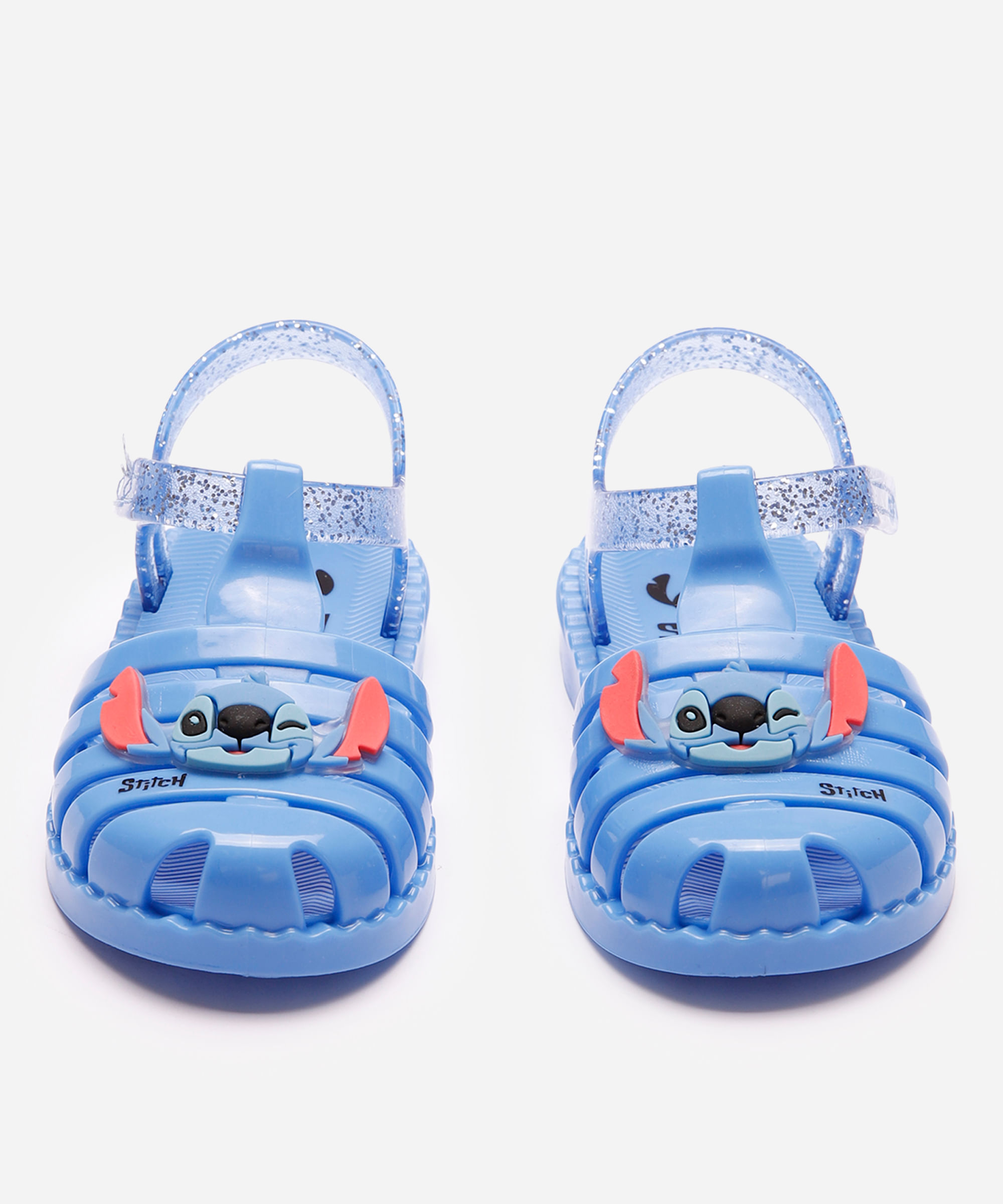sandália fechada infantil stitch com brilho azul
