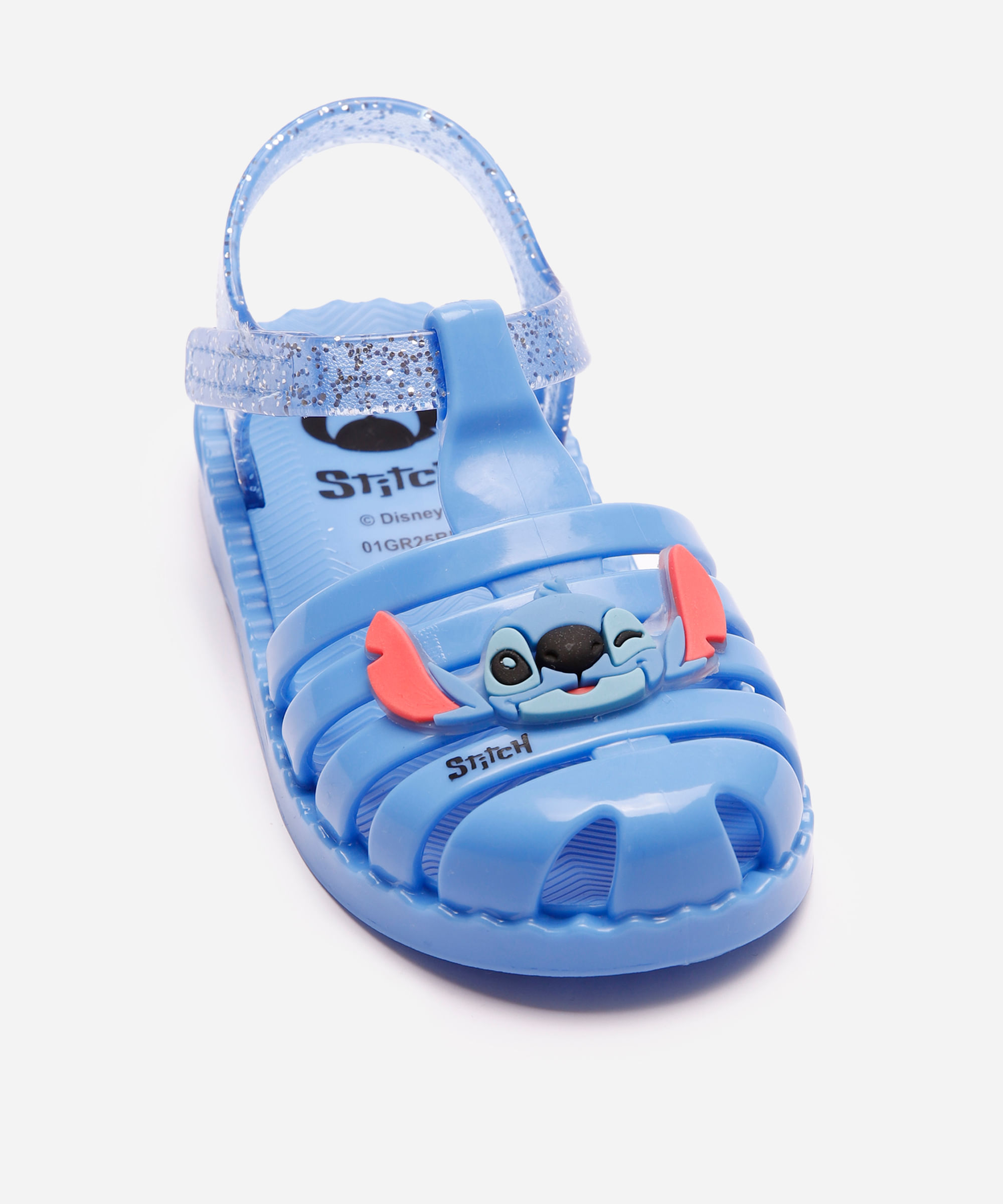 sandália fechada infantil stitch com brilho azul