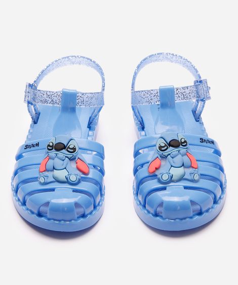 sandália fechada infantil stitch azul