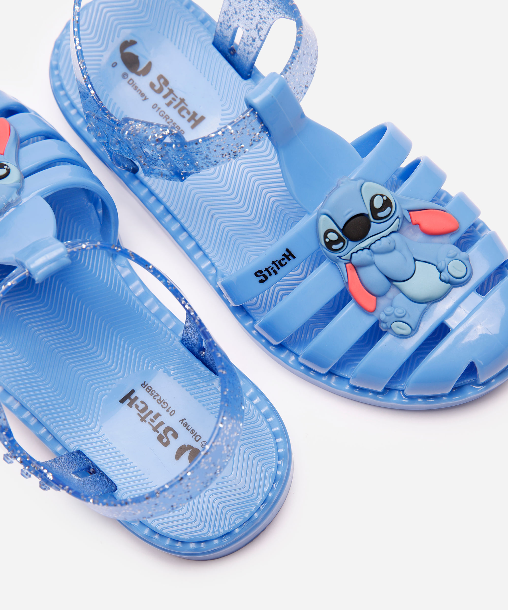 sandália fechada infantil stitch azul