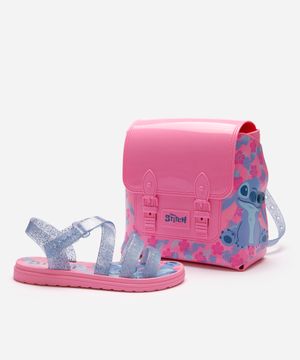 rasteirinha grendene infantil com brinde stitch azul