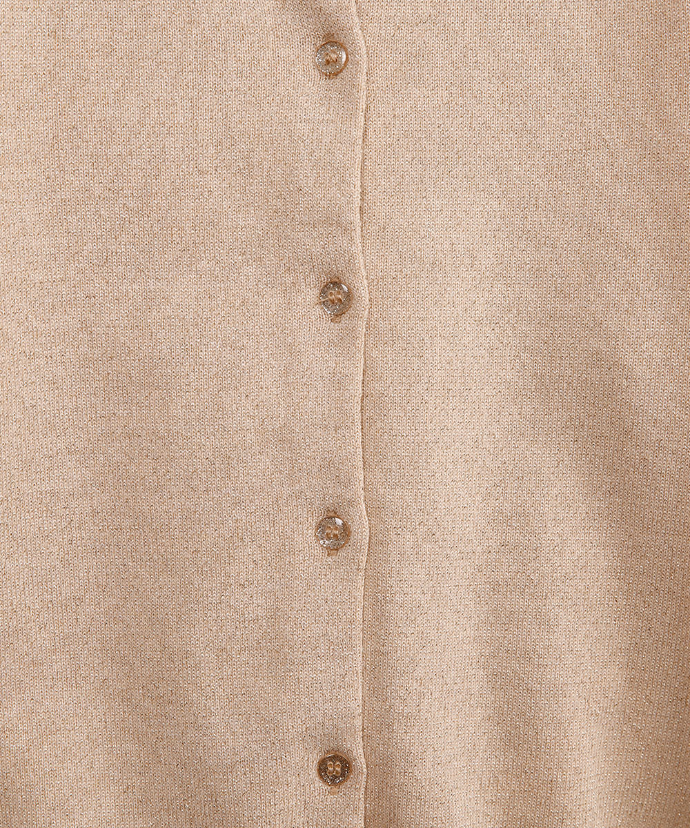 cardigan de tricot infantil com lurex dourado