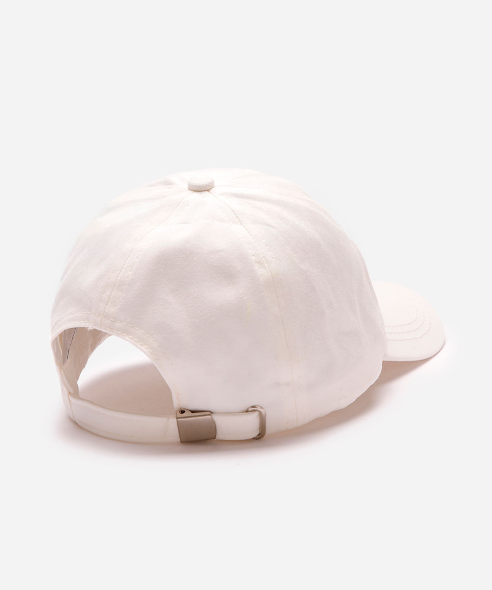 boné de sarja aba curva bonjour branco