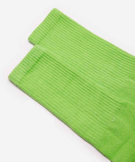 meia cano longo canelada verde