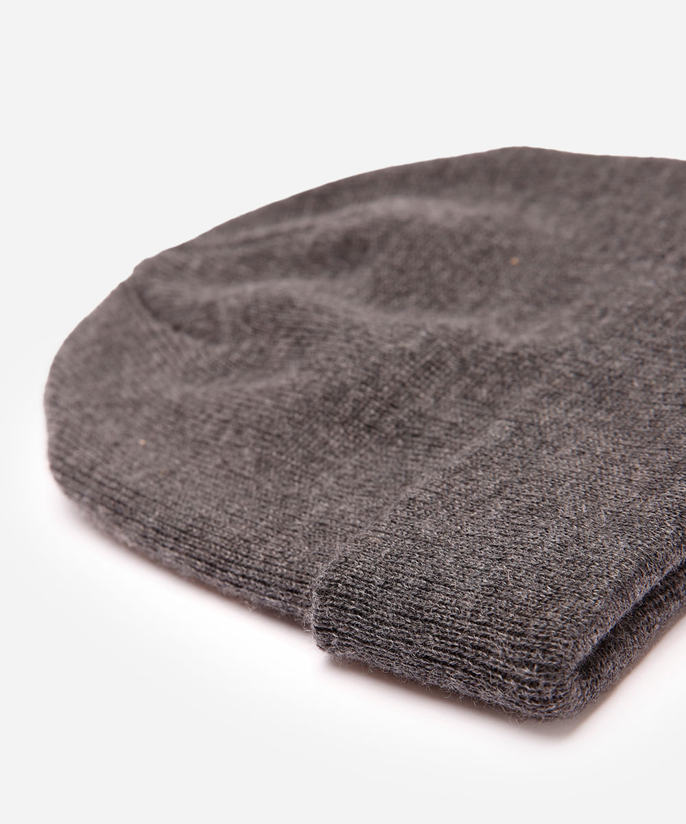 gorro masculino básico cinza