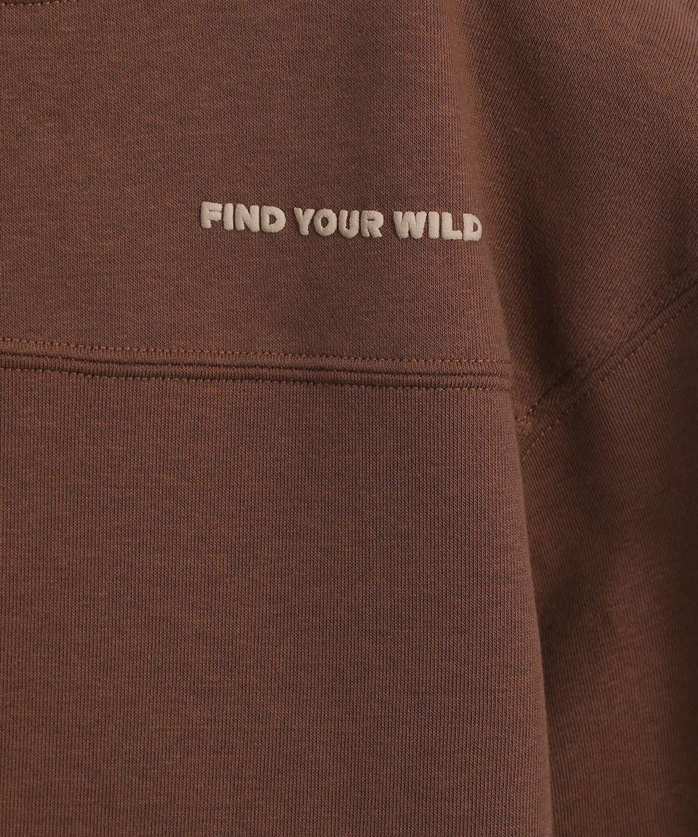 blusão de moletom infantil find your wild marrom