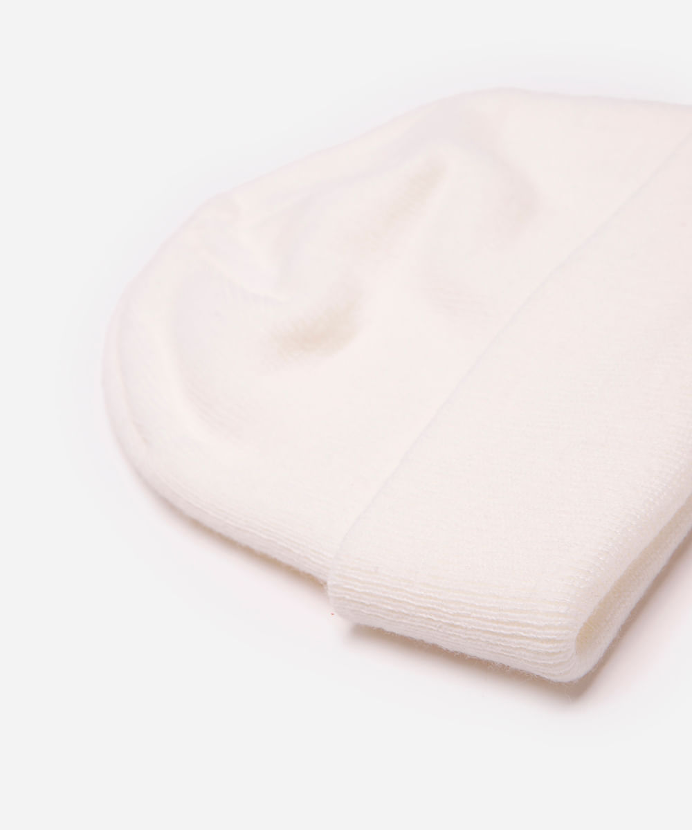 gorro masculino básico off white