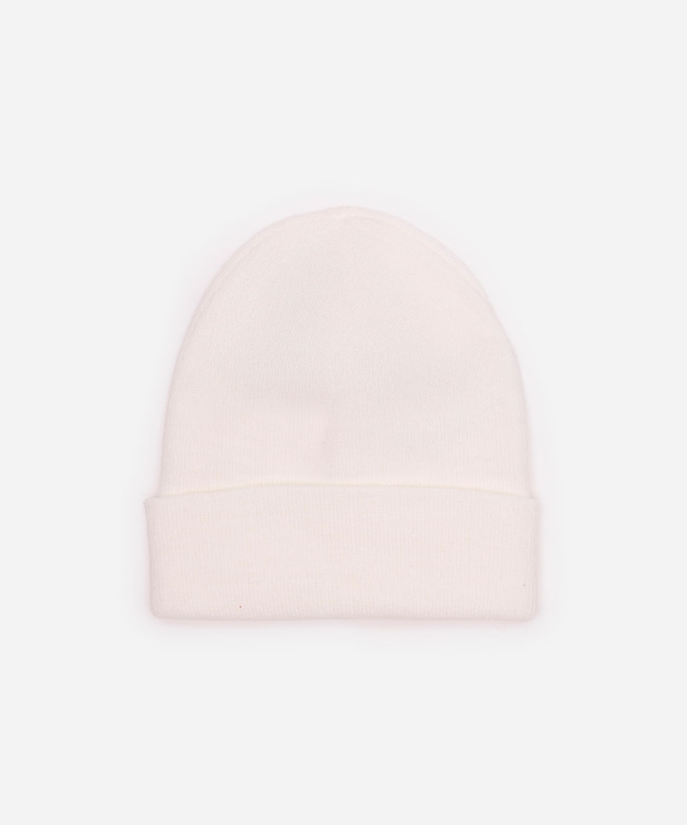 gorro masculino básico off white