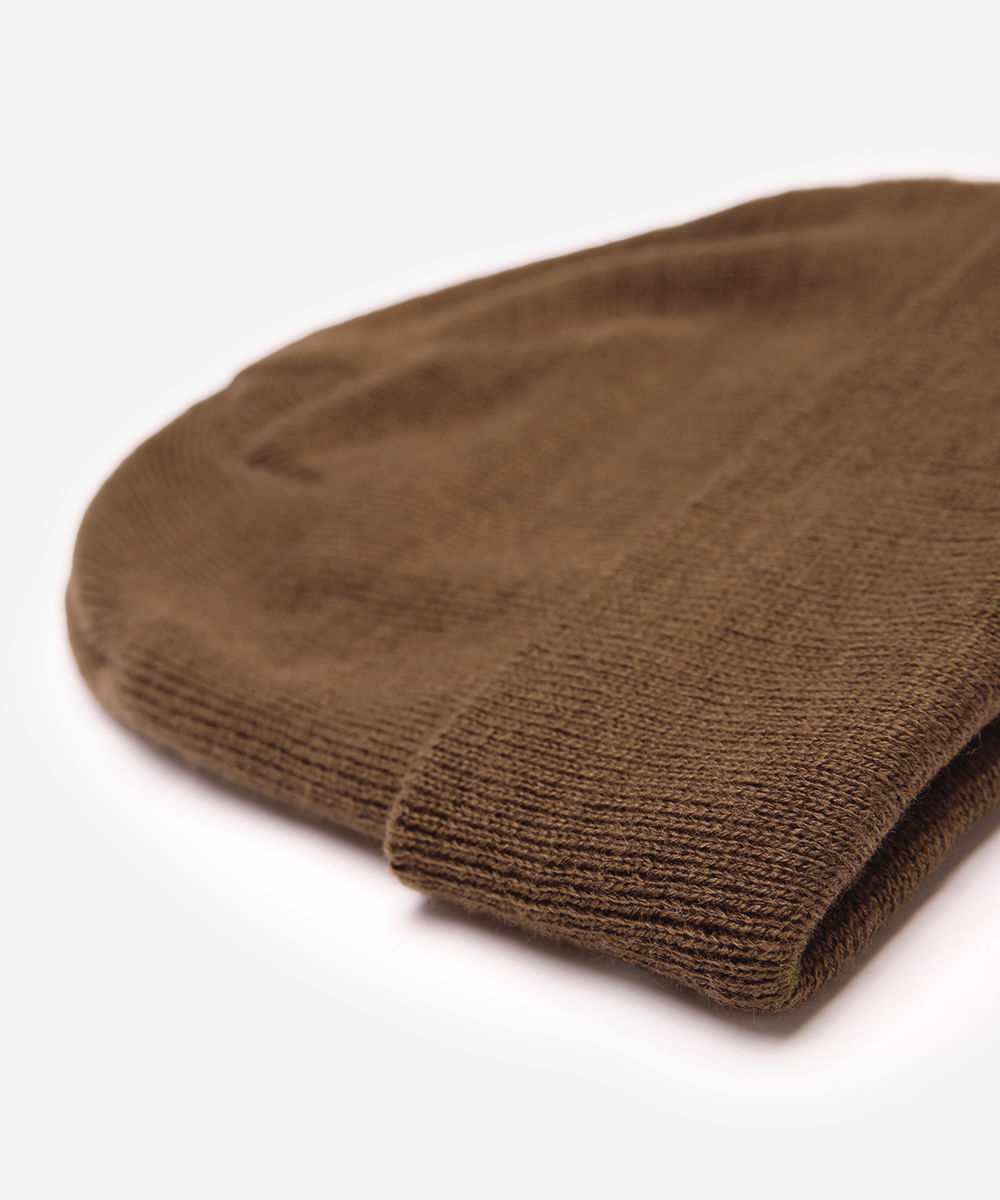 gorro masculino básico marrom