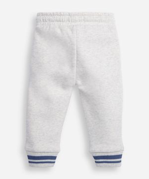 calça jogger de moletom infantil cinza