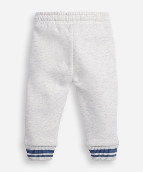calça jogger de moletom infantil cinza