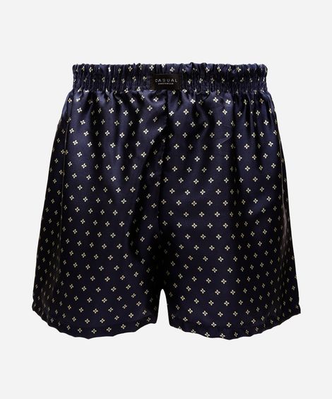 cueca samba canção acetinada geométrica azul