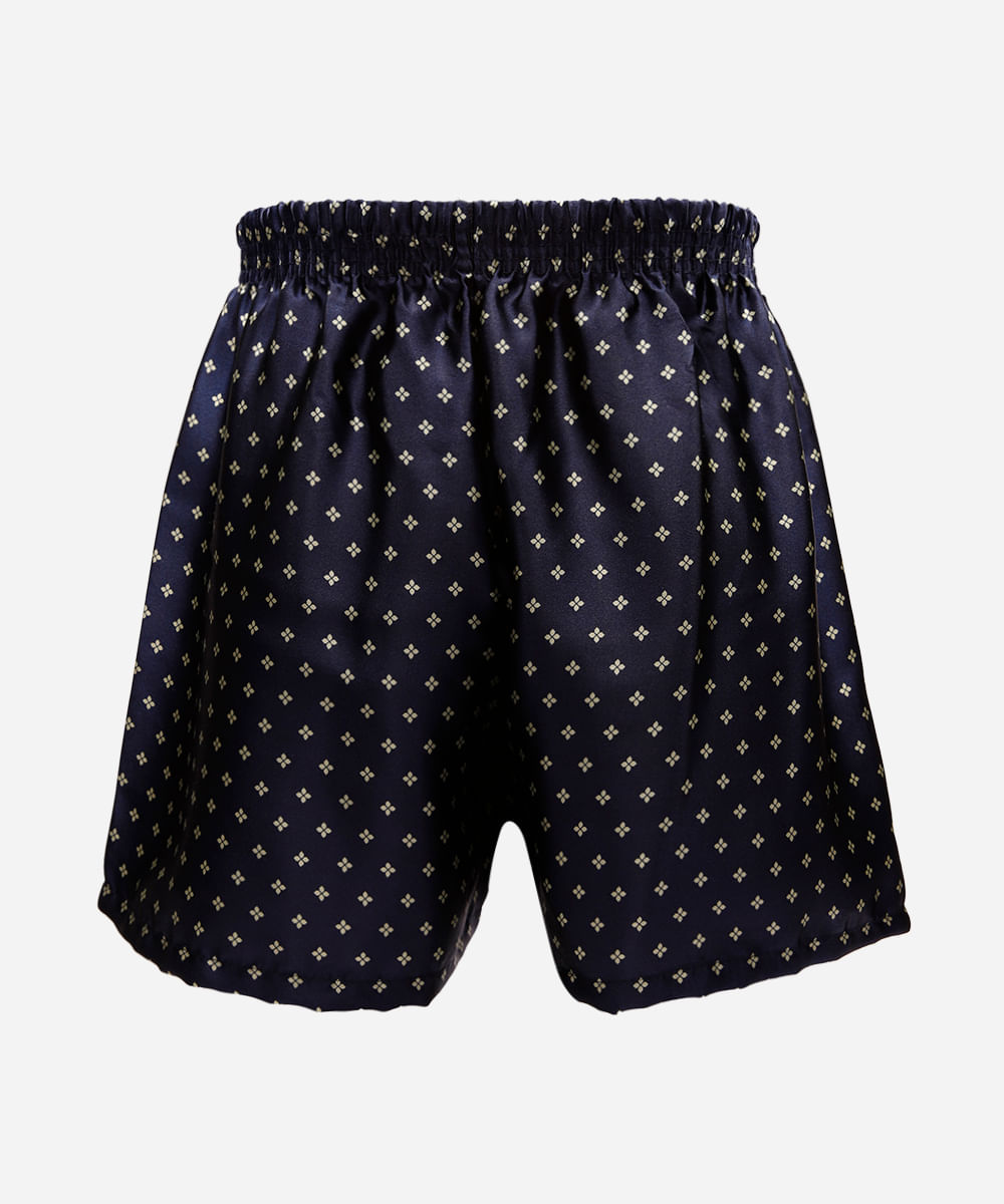 cueca samba canção acetinada geométrica azul