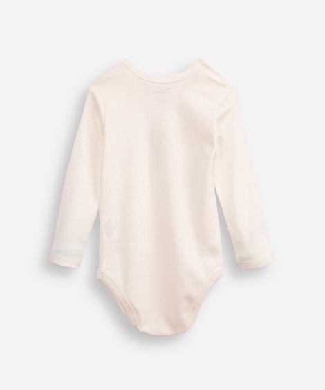 body infantil de algodão minnie poá off white