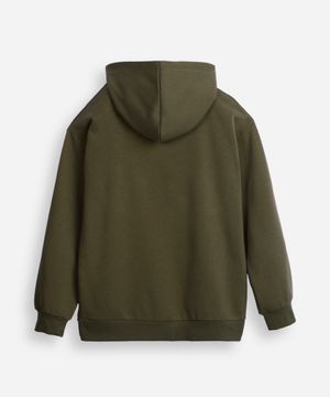 blusão de moletom juvenil com capuz california verde