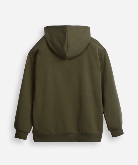 blusão de moletom juvenil com capuz california verde