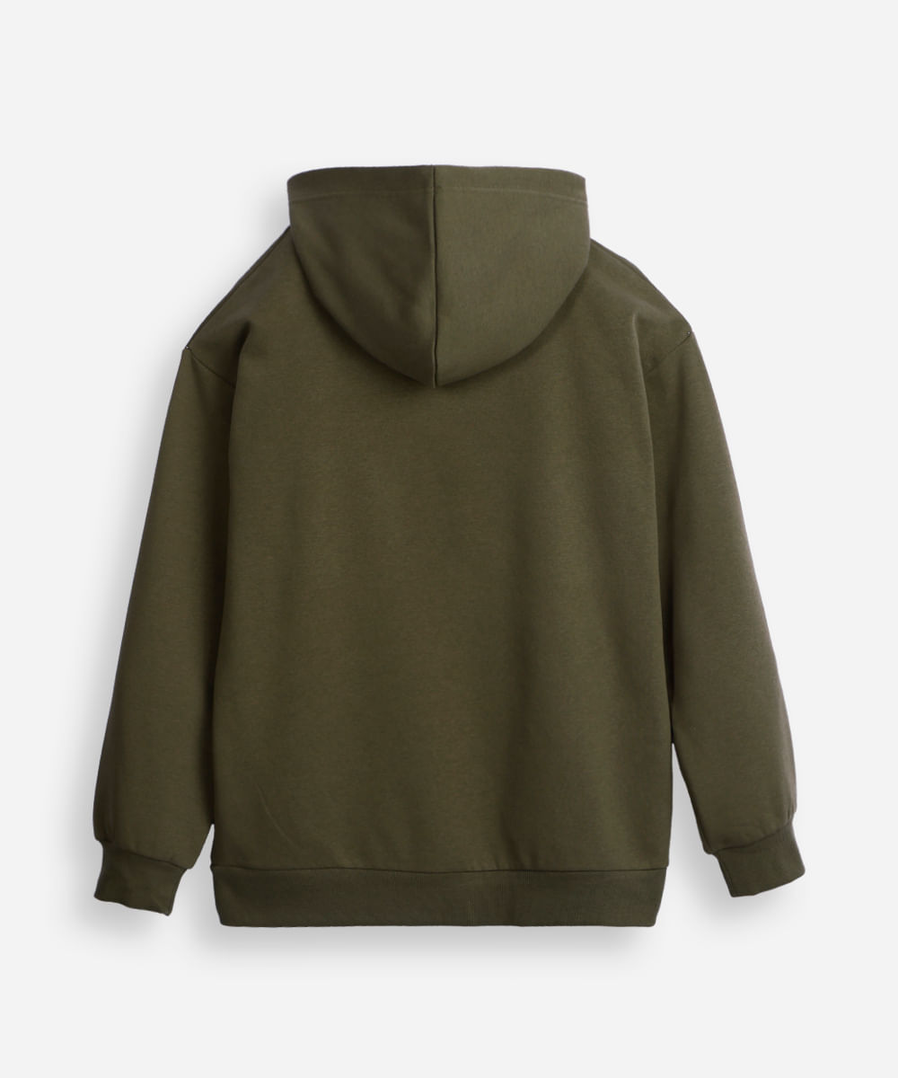 blusão de moletom juvenil com capuz california verde
