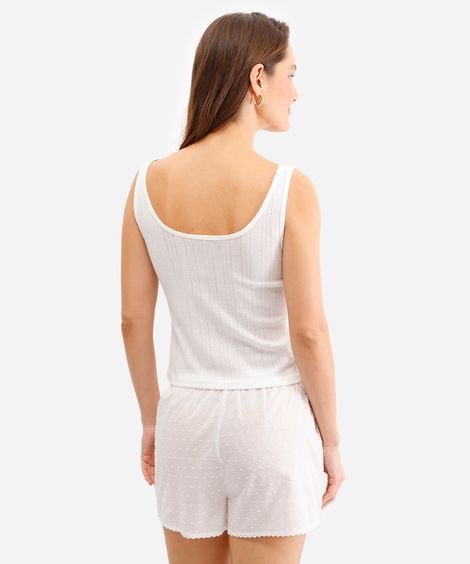 short doll feminino texturizado off white