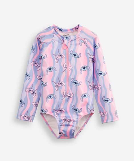 maiô infantil stitch e angel colorido