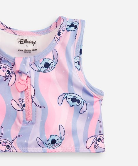 biquíni infantil com zíper stitch e angel colorido