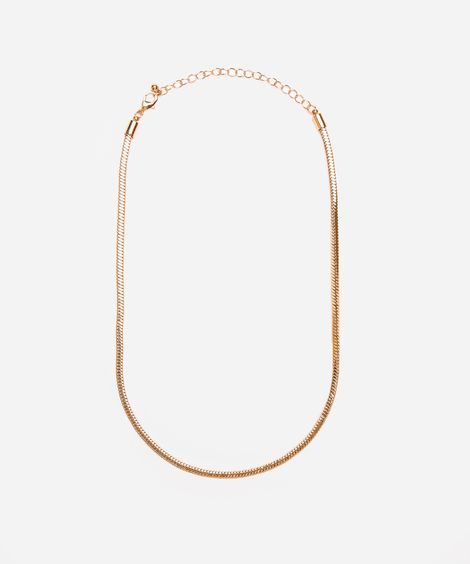 colar texturizado dourado