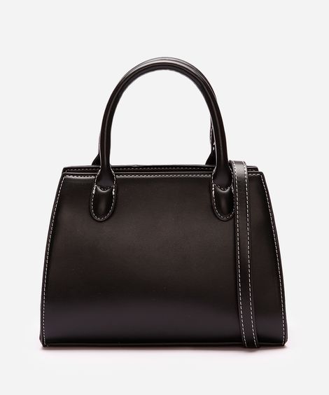 bolsa tote alça removível preto
