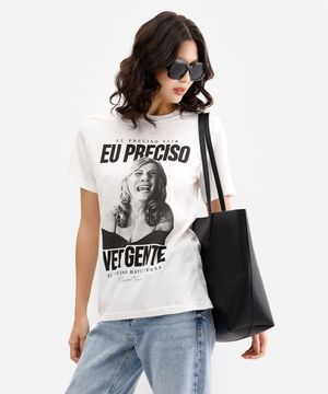 camiseta feminina de algodão nazaré tedesco off white