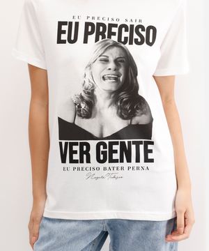 camiseta feminina de algodão nazaré tedesco off white
