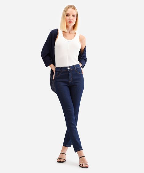 calça skinny feminina jeans sawary azul