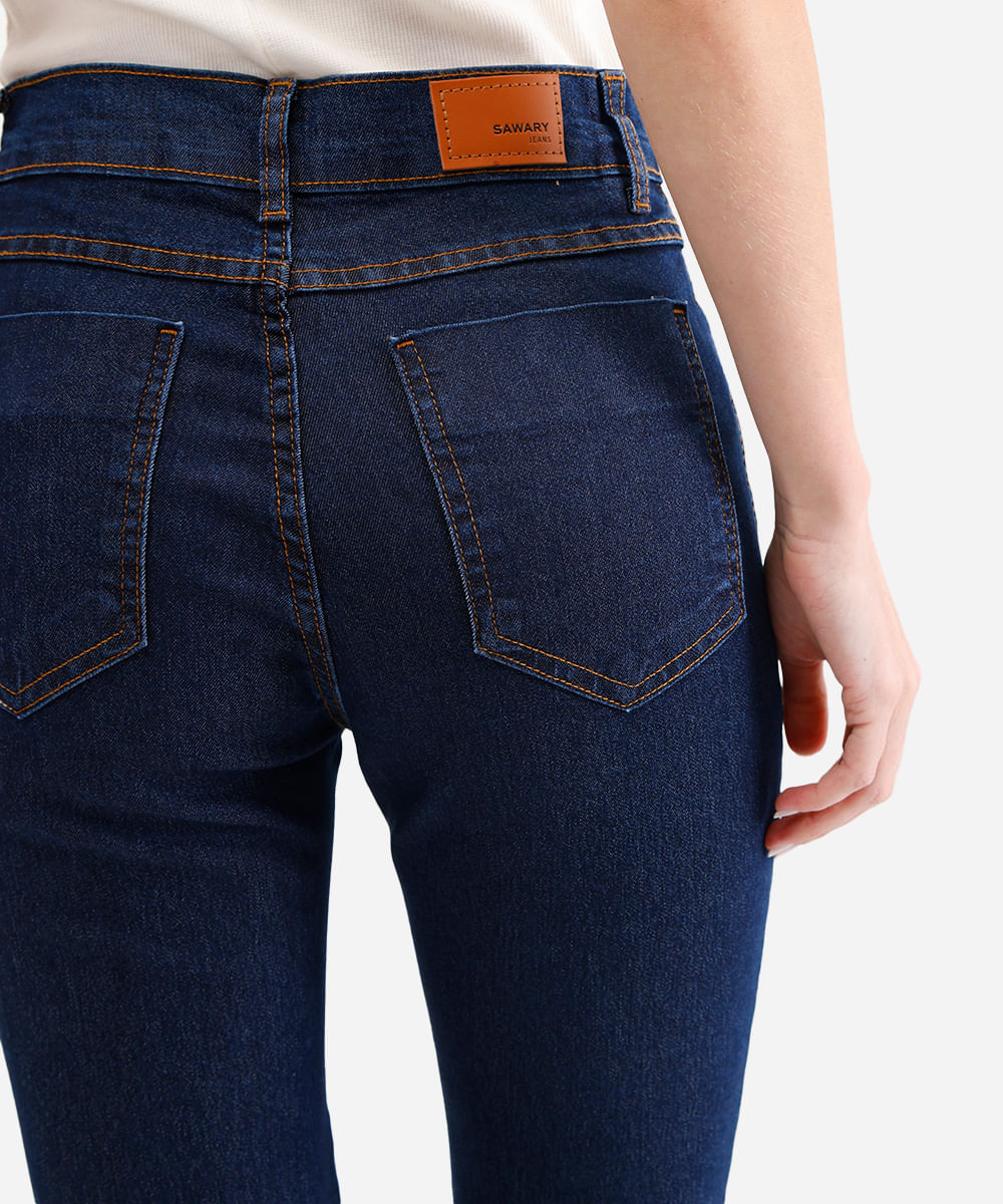 calça skinny feminina jeans sawary azul