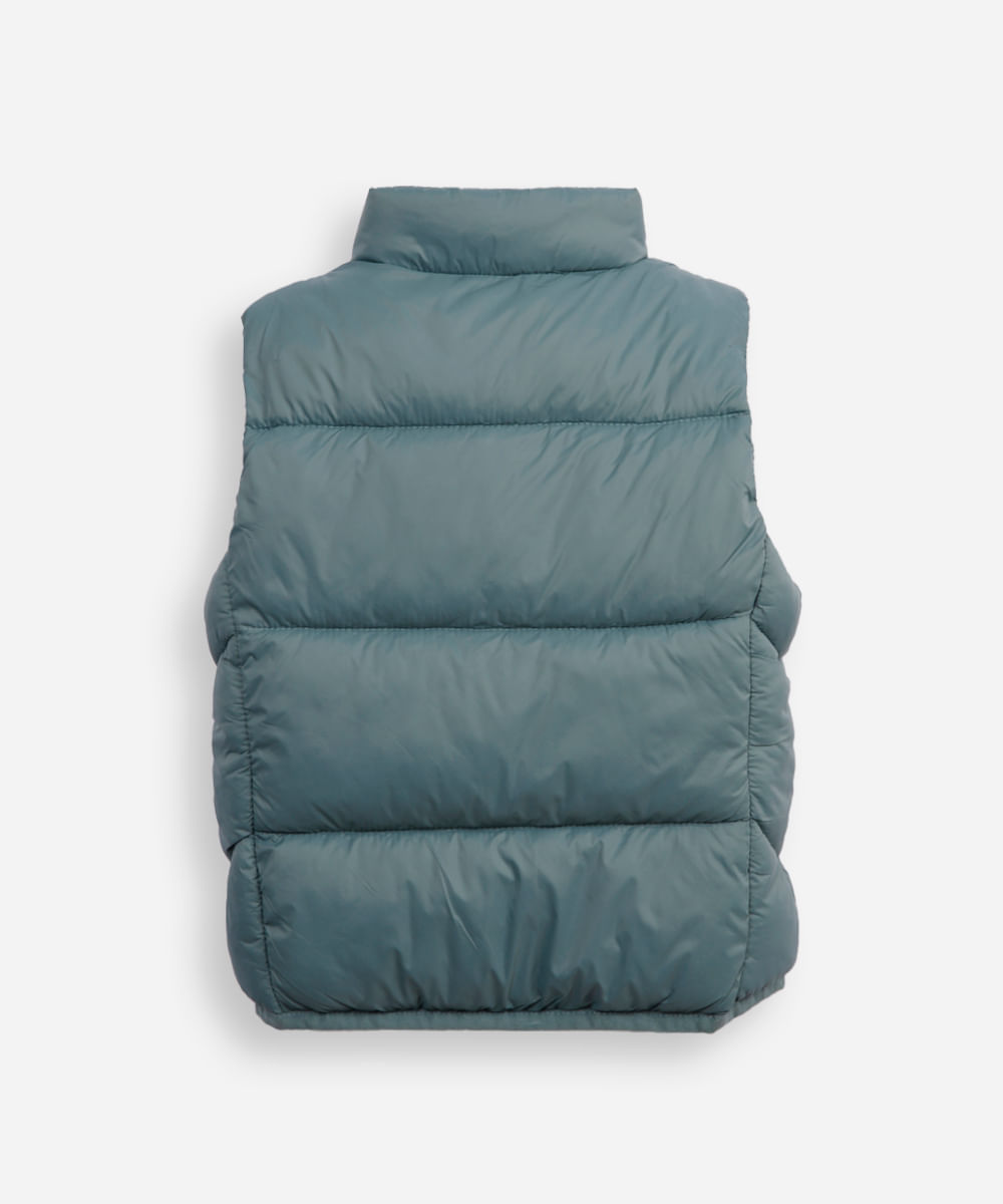 colete puffer infantil azul