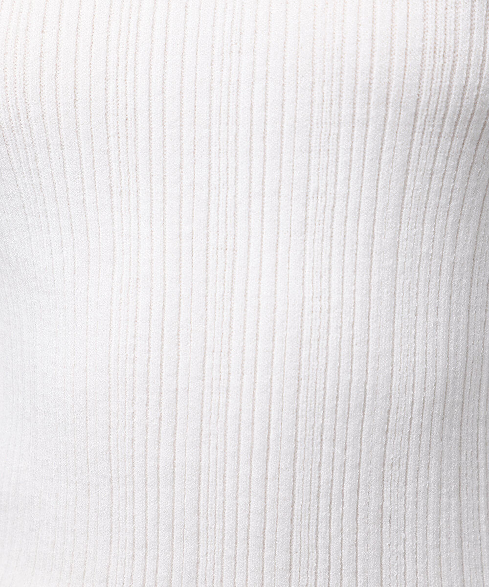 regata feminina de tricot canelada mindset off white