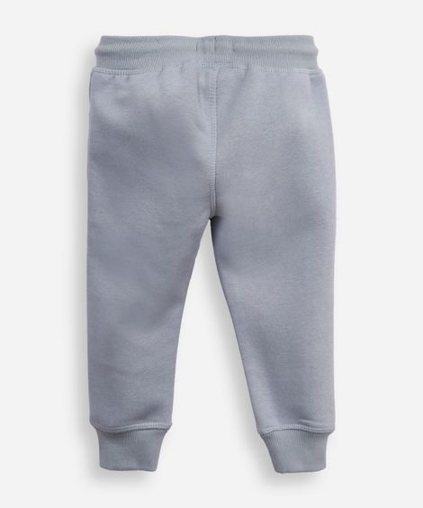 calça de moletom infantil com cordão azul