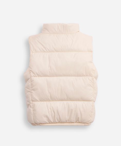 colete puffer infantil bege